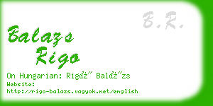 balazs rigo business card